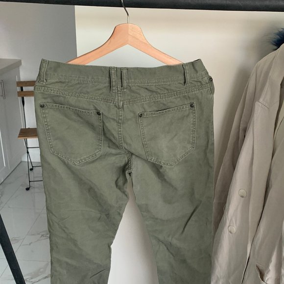unisex army green skinny pants - Picture 3 of 9